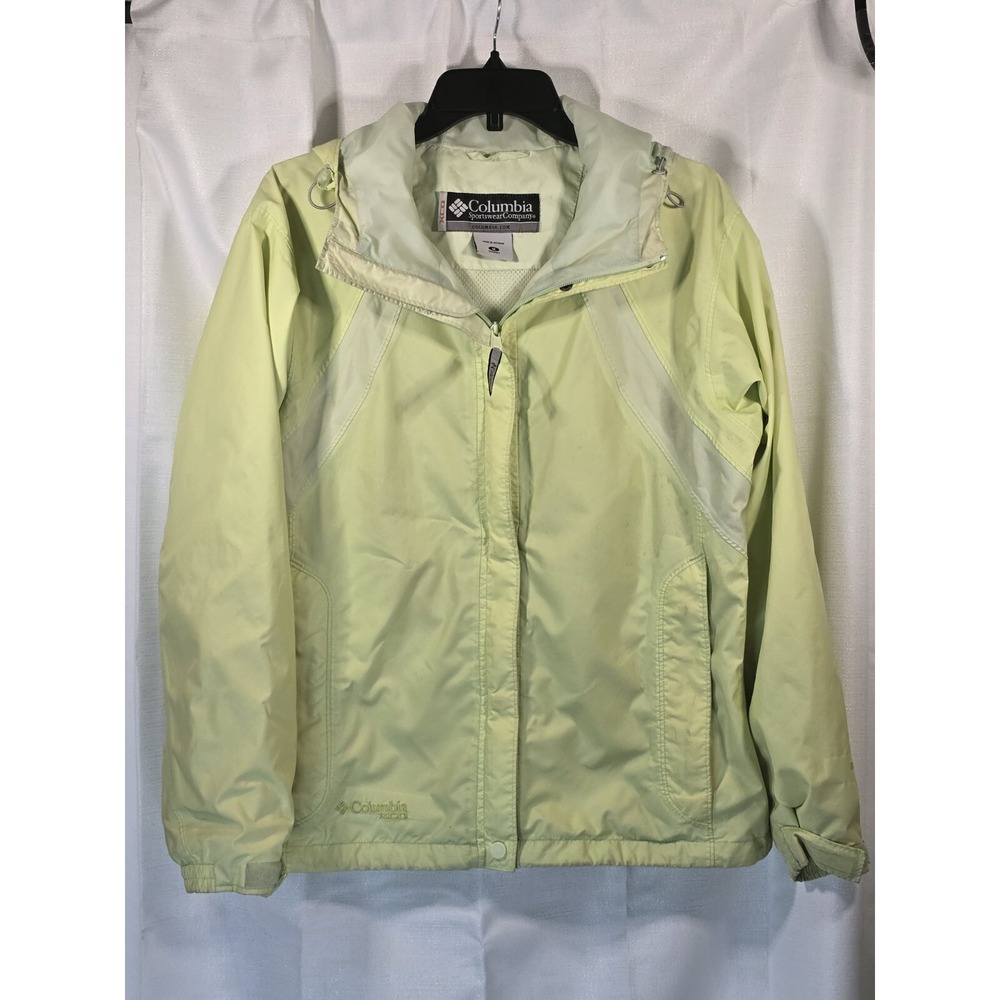 Columbia Womens‎ Storm Pro Neon Yellow Waterproof Hooded Heavy Duty Coat Medium